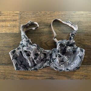 Soma Black and Taupe Lace Bra-34C